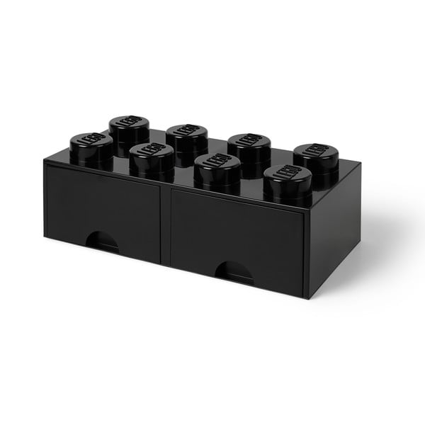 Melna uzglabāšanas kaste ar divām LEGO® atvilktnēm