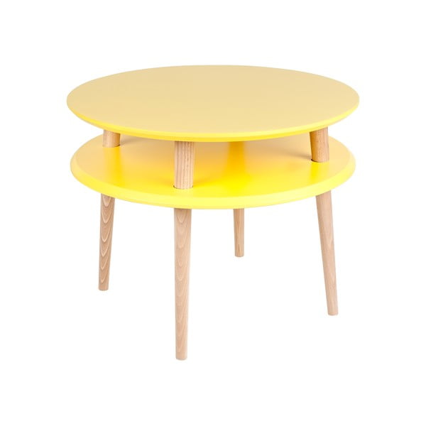 Dzeltens kafijas galdiņš Ragaba UFO, ⌀ 57 cm