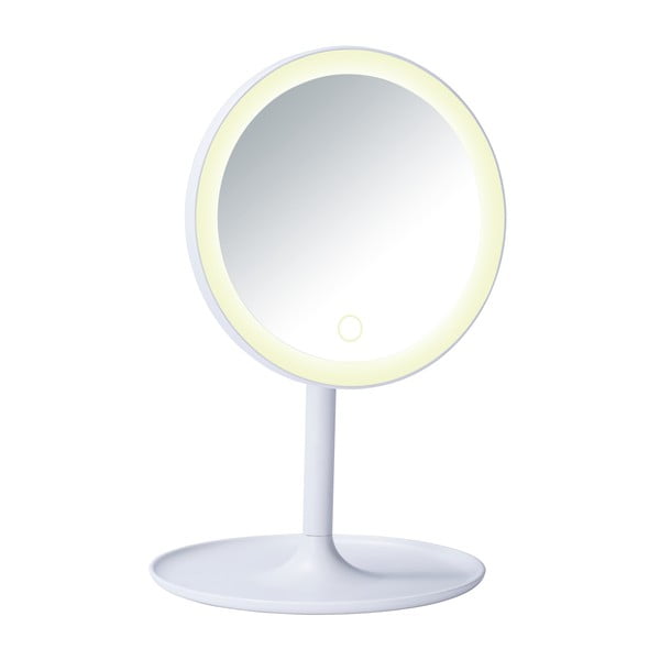 Balts kosmētikas spogulis ar LED apgaismojumu Wenko Turro