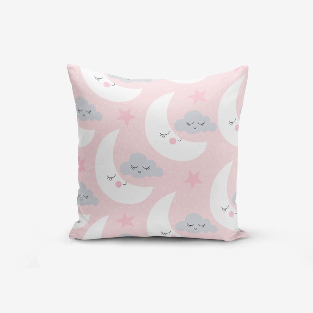 Spilvendrāna Minimalist Cushion Covers With Points Moon and Cloud, 45 x 45 cm