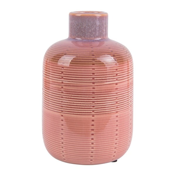 Rozā keramikas vāze PT LIVING Pudele, augstums 18,5 cm