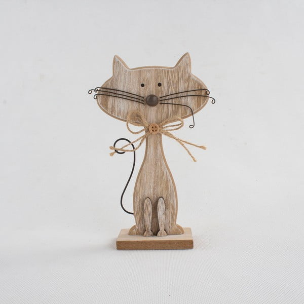 Koka dekors kaķa formā Dakls Cats, augstums 18 cm