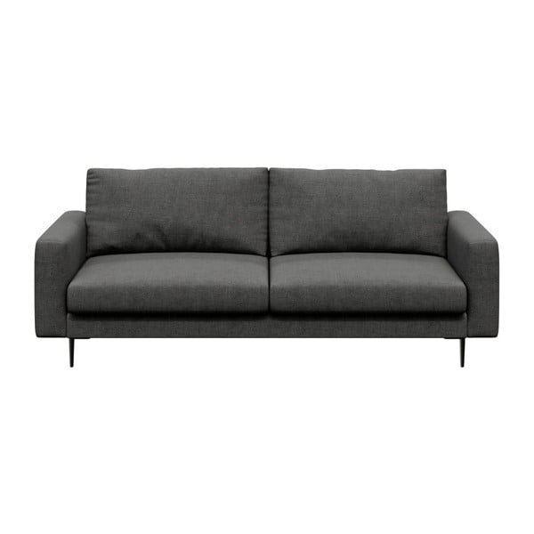 Tumši pelēks dīvāns Devichy Levie, 222 cm