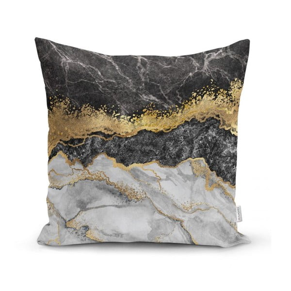 Spilvendrāna BW Marble With Golden Lines Minimalist Cushion Covers, 45 x 45 cm