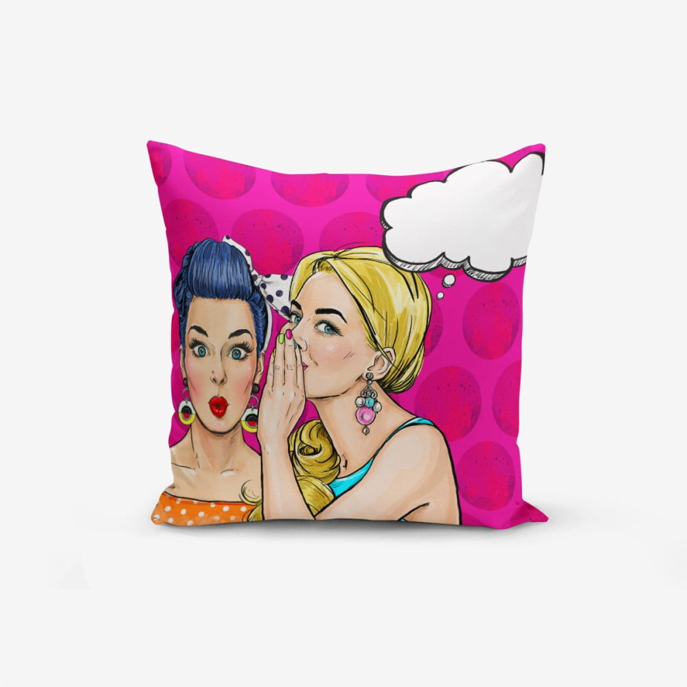 Spilvendrāna Minimalist Cushion Covers Pink Pop Art, 45 x 45 cm