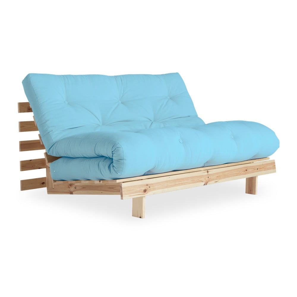 Izlaižams dīvāns Karup Design Roots Raw Light Blue