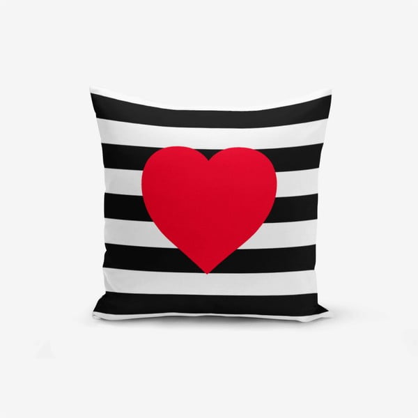 Spilvendrāna Minimalist Cushion Covers Navy Heart, 45 x 45 cm
