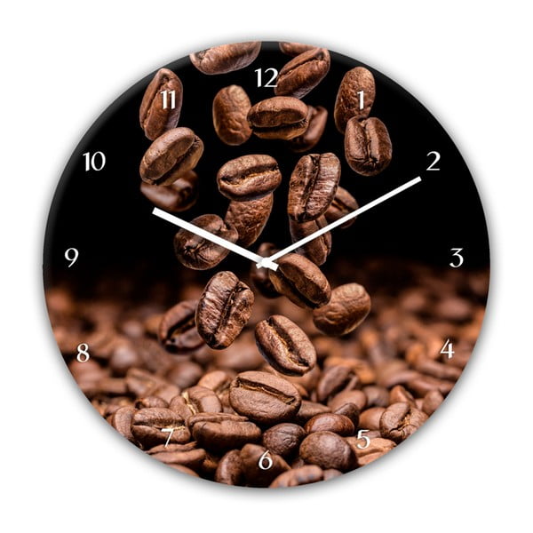 Sienas pulkstenis Styler Glassclock Coffee Seeds, ⌀ 30 cm