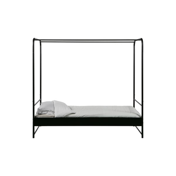 Melna vienguļamā gulta ar rāmi Bunk, 90 x 200 cm