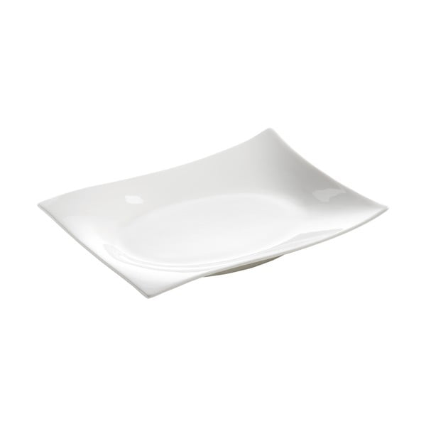 Balts porcelāna šķīvis Maxwell & Williams Motion, 20,5 x 15 cm