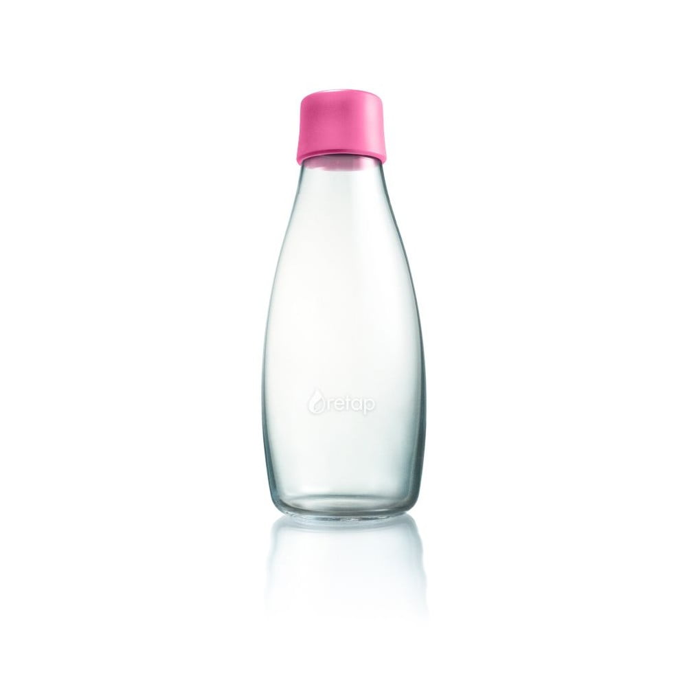 Gaiši rozā stikla pudele ar mūža garantiju ReTap, 500 ml