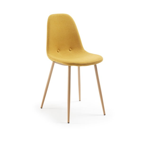 Sinepju dzeltens ēdamistabas krēsls La Forma Lissy