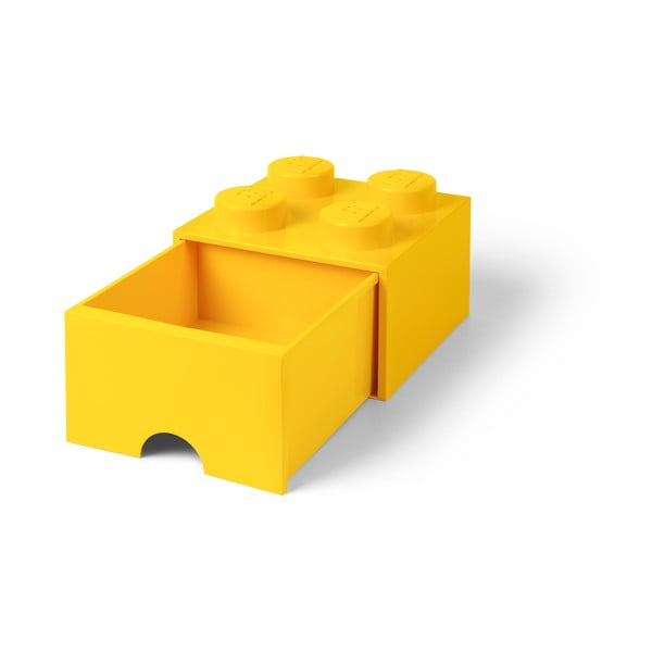 Dzeltena glabāšanas kaste ar LEGO® atvilktni