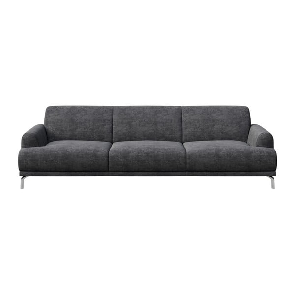 Tumši pelēks trīsvietīgs dīvāns MESONICA Puzo, 240 cm
