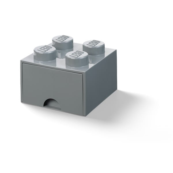 Bērnu tumši pelēka uzglabāšanas kaste ar LEGO® atvilktni