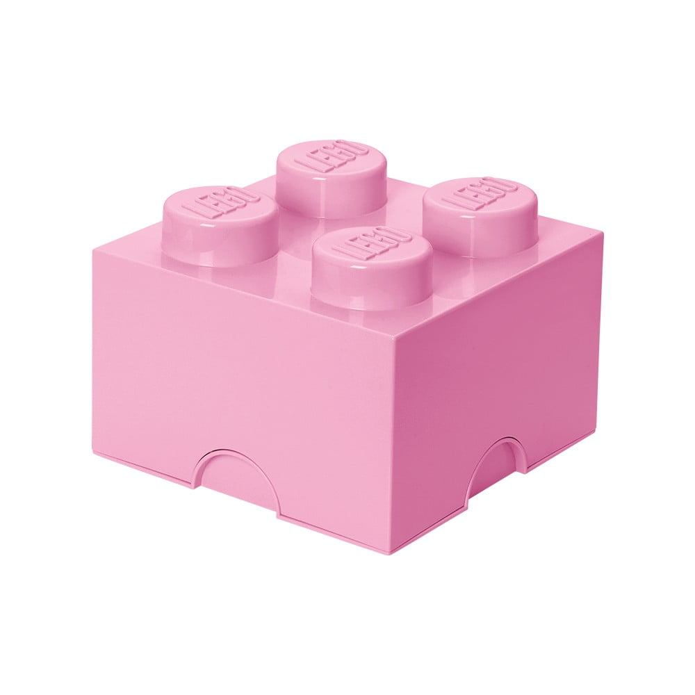 Gaiši rozā LEGO® kvadrātveida glabāšanas kaste