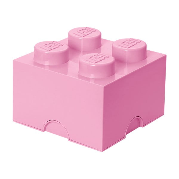 Gaiši rozā LEGO® kvadrātveida glabāšanas kaste