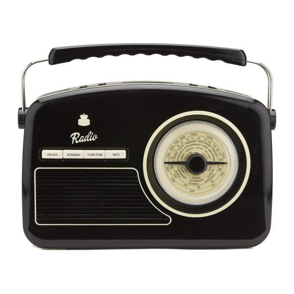 Melns radio GPO Rydell Nostalgic Dab Radio Black