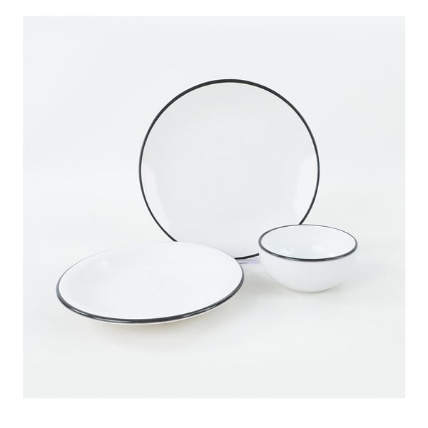 12 daļīgs baltu keramikas trauku komplekts My Ceramic Simply