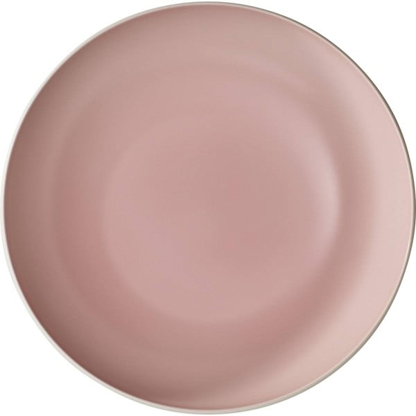 Balts ar rozā porcelāna servēšanas trauks Villeroy & Boch Uni, ⌀ 26 cm