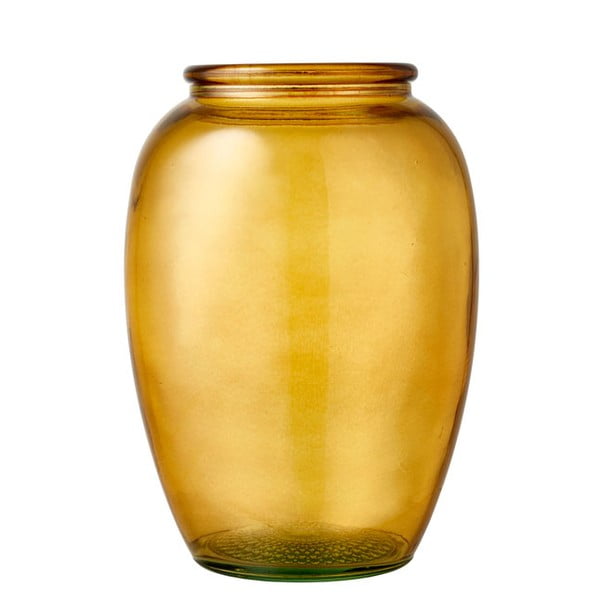 Dzeltena stikla vāze Bitz Kusintha, ø 14 cm