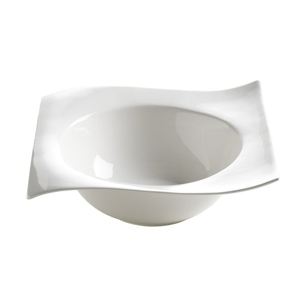 Balta porcelāna salātu bļoda Maxwell & Williams Motion, 23,5 x 23,5 cm