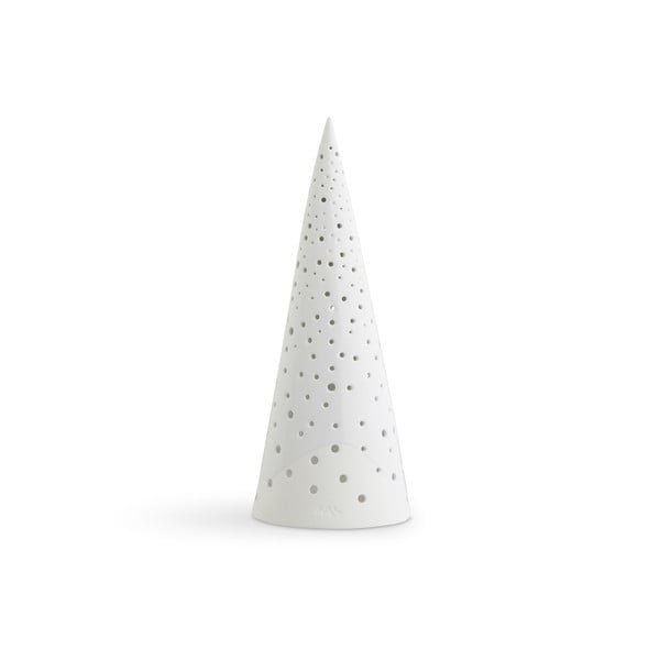 Balts porcelāna Ziemassvētku svečturis Kähler Design Nobili, augstums 30 cm