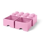 Gaiši rozā uzglabāšanas kaste ar divām atvilktnēm LEGO®