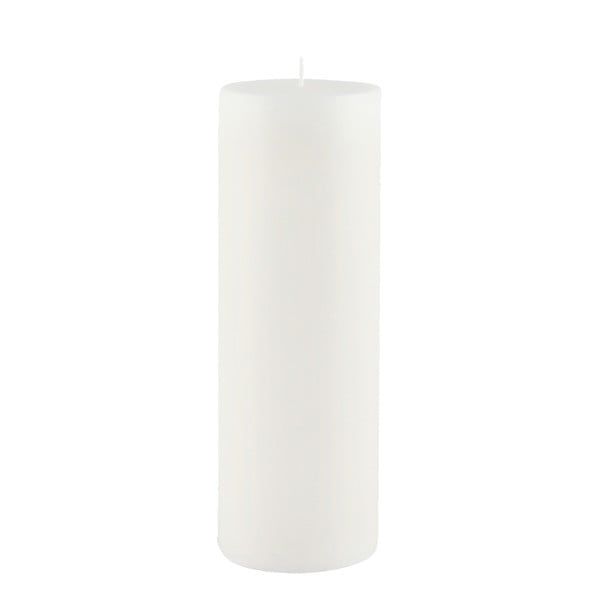 Balta svece Ego Dekor Cylinder Pure, degšanas laiks 60 h