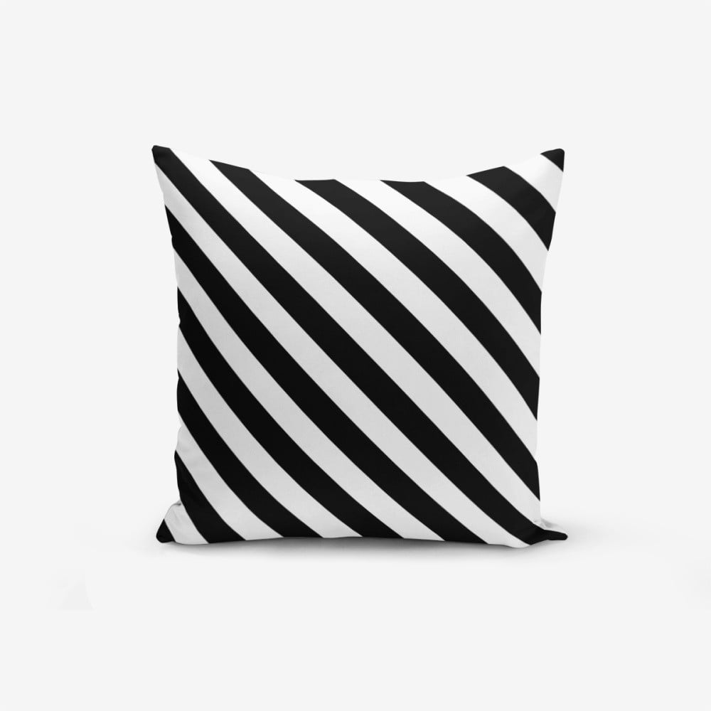 Spilvendrāna Minimalist Cushion Covers Black White Seriti, 45 x 45 cm