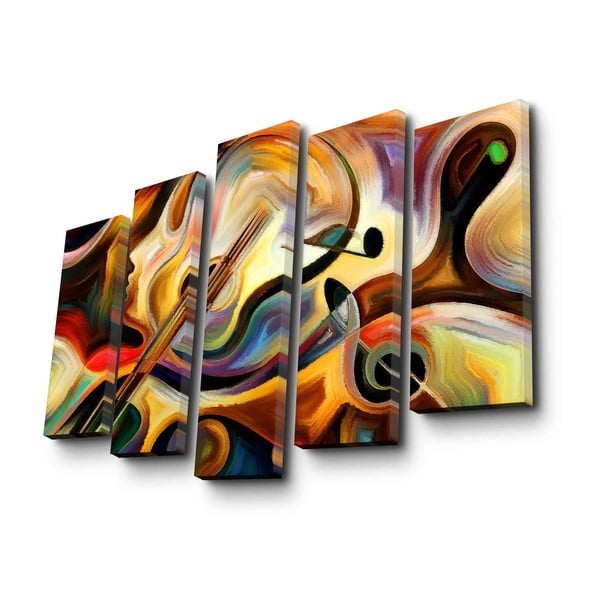 Daudzdaļīga glezna Abstract Music, 105 x 70 cm