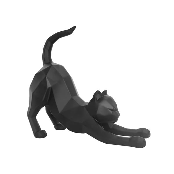 Matēta melna figūriņa PT LIVING Origami Stretching Cat, augstums 30,5 cm