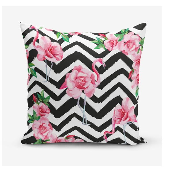 Spilvendrāna Minimalist Cushion Covers Stripped Flamingo, 45 x 45 cm