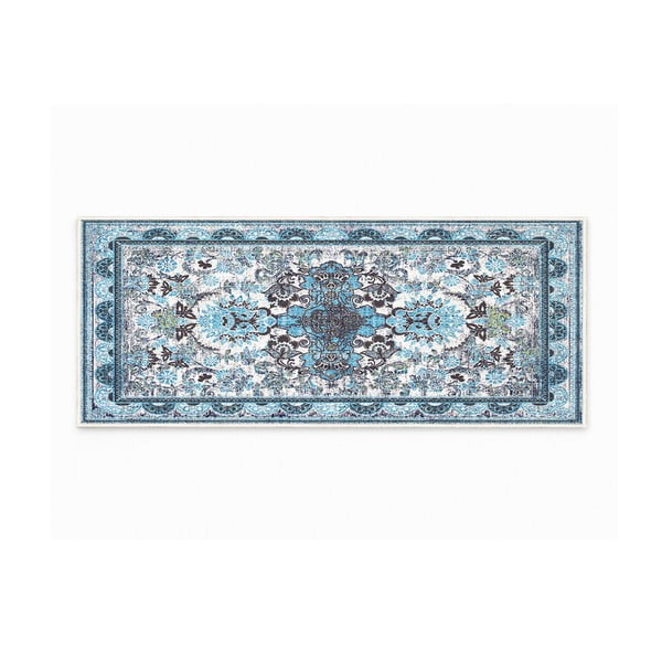 Zili pelēks paklājs Oyo Concept Ornament, 80 x 200 cm