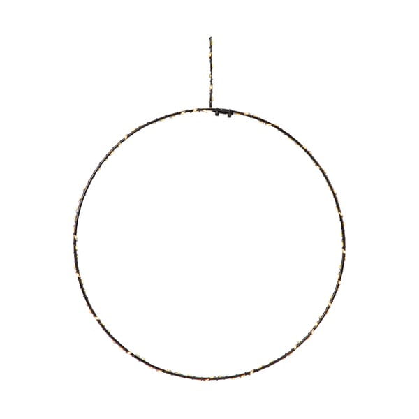 Melna Ziemassvētku piekaramā gaismas dekorācija Markslöjd Alpha Circle, augstums 30 cm