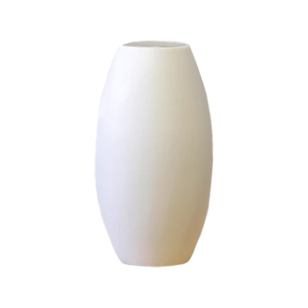 Balta keramikas vāze Rulina Roll, augstums 23 cm
