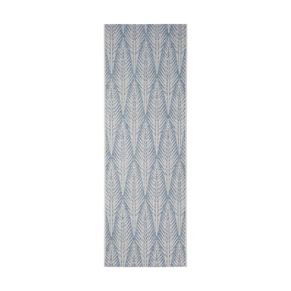 Pelēks un zils āra paklājs NORTHRUGS Pella, 70 x 200 cm