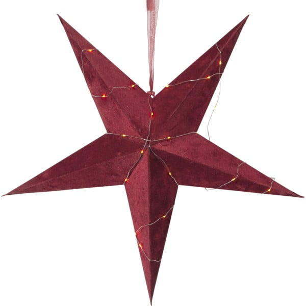 Sarkans Ziemassvētku gaismas rotājums Star Trading Velvet