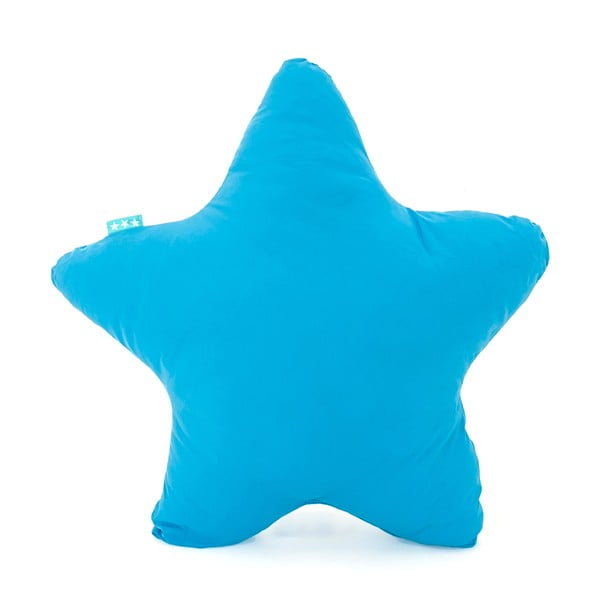 Tirkīzzils kokvilnas spilvens Happy Friday Basic Estrella Turquoise, 50 x 50 cm