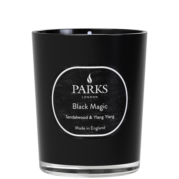 Sandalkoka un ilang ilang aromātiskā svece Parks Candles London Black Magic, degšanas laiks 45 h