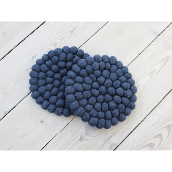 Tumši zils vilnas bumbiņu paliktnis Wooldot Ball Coaster, ⌀ 20 cm