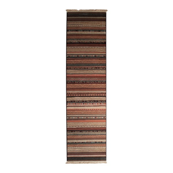 Tumšs rakstains paklājs Zuiver Nepal, 67 x 245 cm