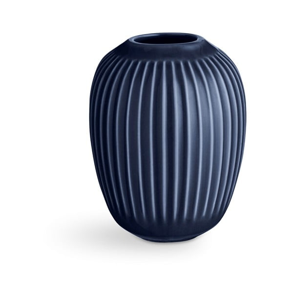 Tumši zila keramikas vāze Kähler Design Hammershoi, augstums 10 cm