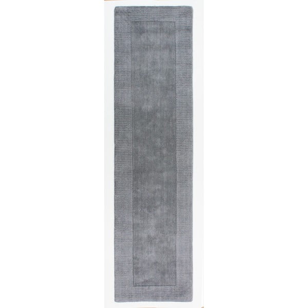 Pelēks vilnas paklājs Flair Rugs Siena, 60 x 230 cm