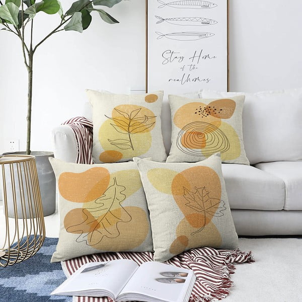 4 spilvendrānu komplekts Minimalist Cushion Covers Sunset Colours, 55 x 55 cm