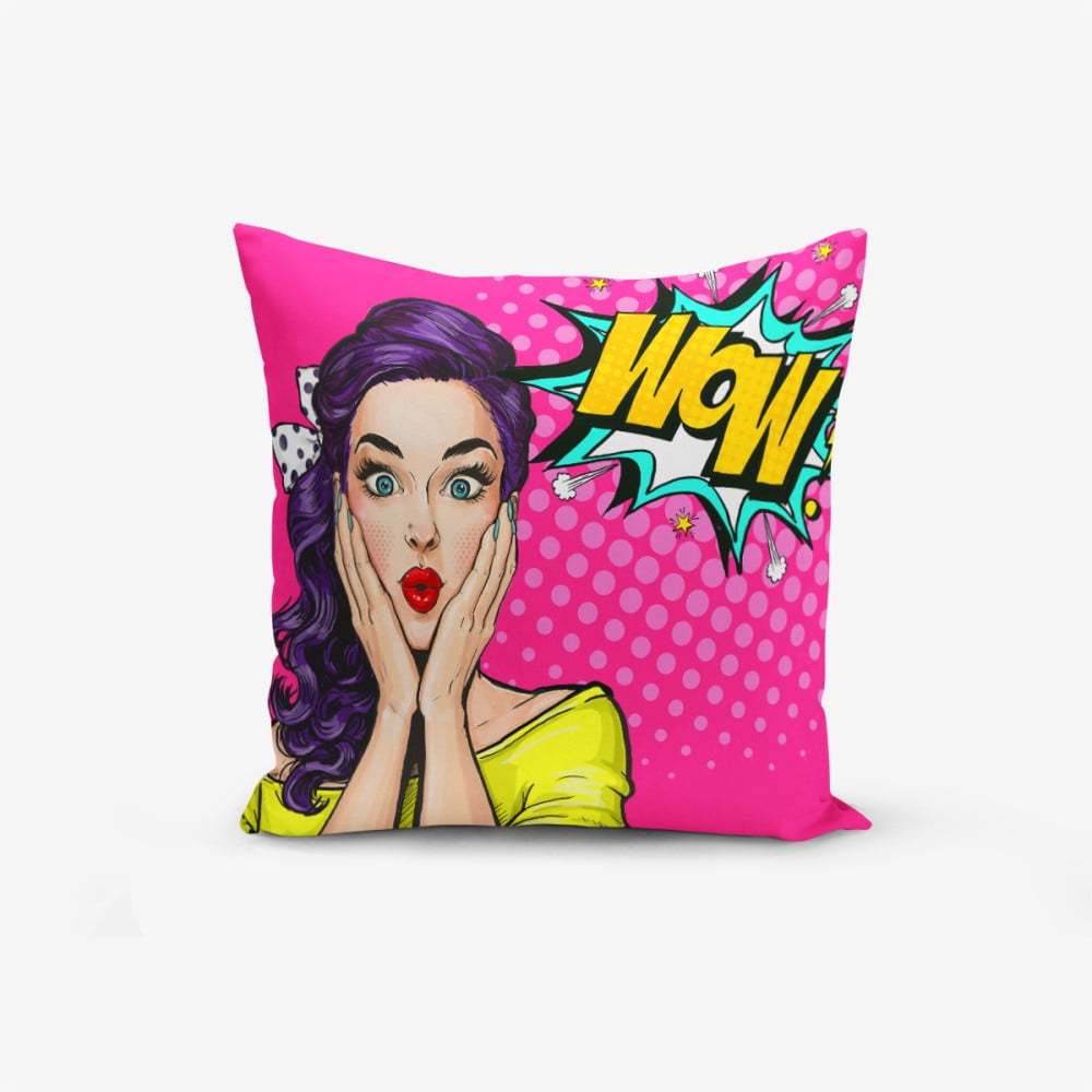 Spilvendrāna Minimalist Cushion Covers Pop Art Wow, 45 x 45 cm