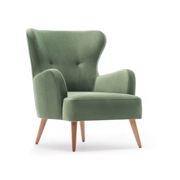 Zaļš atzveltnes krēsls Balcab Home Jane