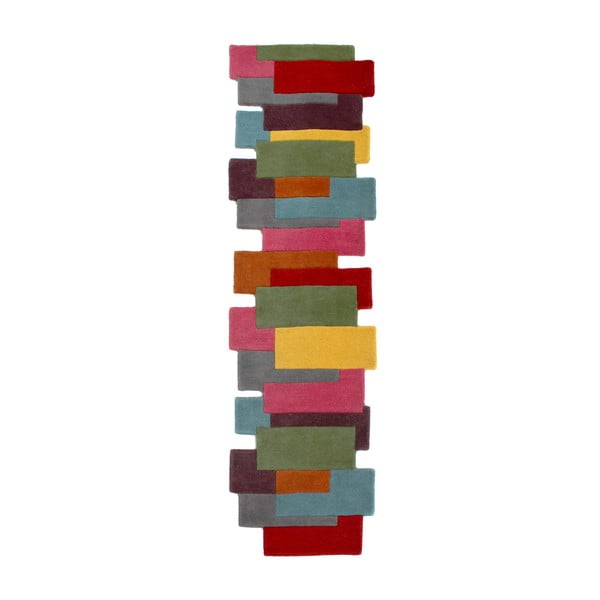 Krāsains vilnas paklājs Flair Rugs Collage, 60 x 230 cm