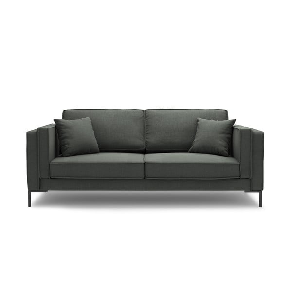 Tumši pelēks divvietīgs dīvāns Milo Casa Attilio, 160 cm
