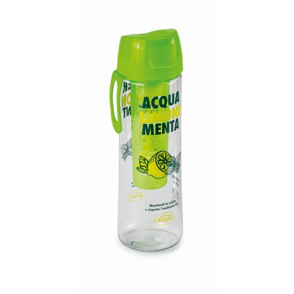 Zaļa ūdens pudele ar infuzoru Snips Mint, 750 ml